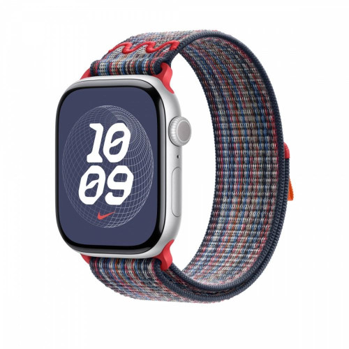 Opaska sportowa Nike w kolorze niebieskim/czerwonym do koperty 46 mm-14818671