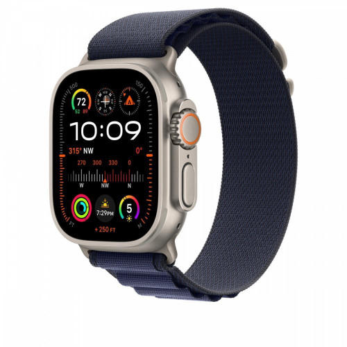 Opaska Alpine w kolorze granatu do koperty 49 mm - rozmiar S - elementy z tytanu w kolorze naturalnym-14818769