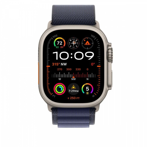 Opaska Alpine w kolorze granatu do koperty 49 mm - rozmiar S - elementy z tytanu w kolorze naturalnym-14818770