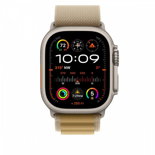 Opaska Alpine w kolorze beżu do koperty 49 mm - rozmiar M - elementy z tytanu w kolorze naturalnym-14818782