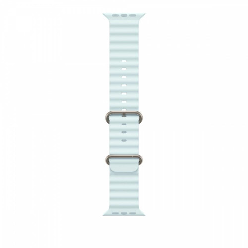Pasek Ocean w kolorze mroźnego błękitu do koperty 49 mm - elementy z tytanu w kolorze naturalnym