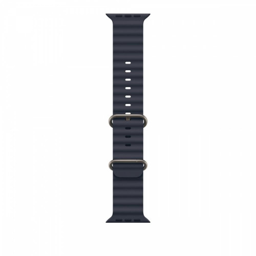 Pasek Ocean w kolorze granatu do koperty 49 mm - elementy z tytanu w kolorze naturalnym