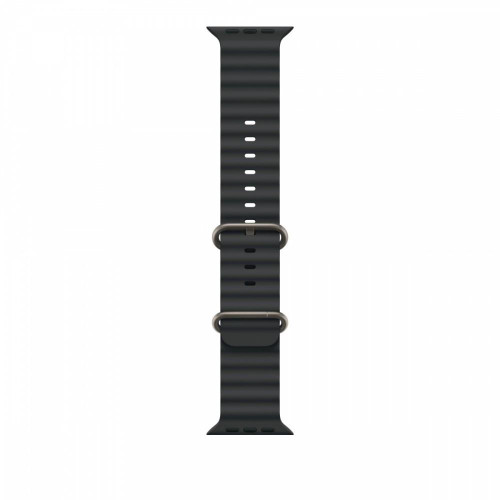 Pasek Ocean w kolorze czarnym do koperty 49 mm - elementy z tytanu w kolorze naturalnym