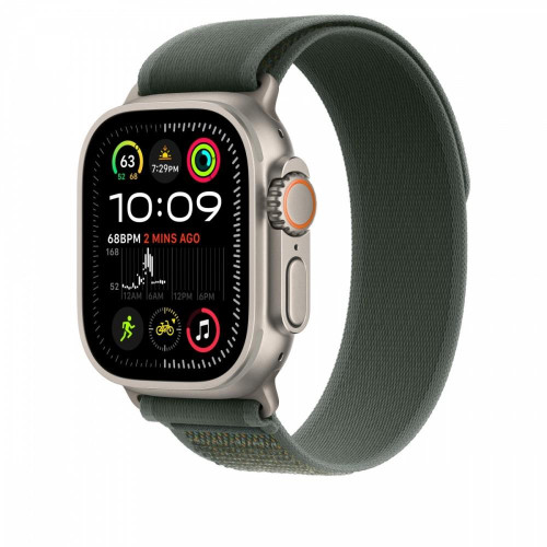 Opaska Trail w kolorze zielonym do koperty 49 mm - rozmiar S/M - elementy z tytanu w kolorze naturalnym-14818805