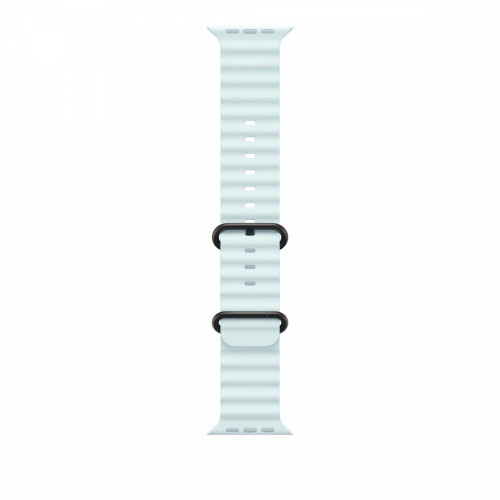 Pasek Ocean w kolorze mroźnego błękitu do koperty 49 mm - elementy z tytanu w kolorze czarnym