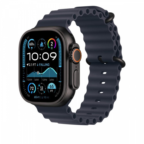 Pasek Ocean w kolorze granatu do koperty 49 mm elementy z tytanu w kolorze czarnym-14818829