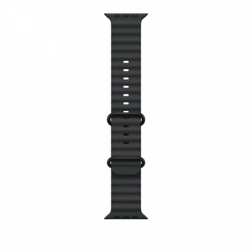 Pasek Ocean w kolorze czarnym do koperty 49 mm - elementy z tytanu w kolorze czarnym