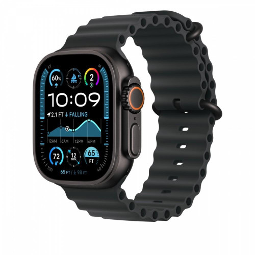 Pasek Ocean w kolorze czarnym do koperty 49 mm - elementy z tytanu w kolorze czarnym-14818835