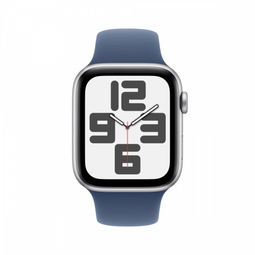 Watch SE GPS, koperta 40 mm z aluminium w kolorze srebrnym z paskiem sportowy w kolorze denim - rozmiar M/L-14818894