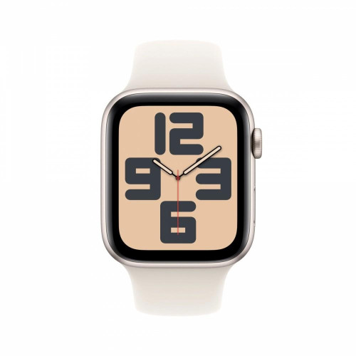 Watch SE GPS + Cellular, koperta 44 mm z aluminium w kolorze księżycowej poświaty z paskiem sportowym w kolorze księ