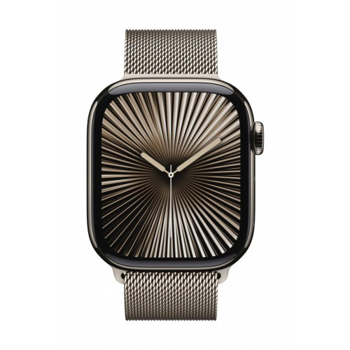 Watch Series 10 GPS + Cellular, koperta 46 mm z tytanu w kolorze naturalnym z bransoletą mediolańską w kolorze tytanu