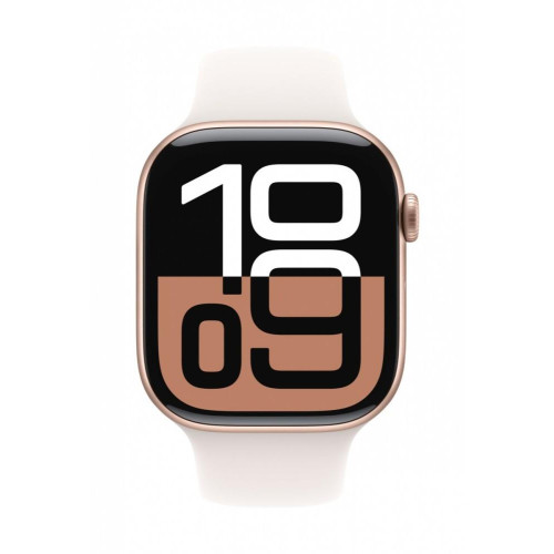 Watch Series 10 GPS + Cellular, koperta 42 mm z aluminium w kolorze różowego złota z paskiem sportowym w kolorze łag
