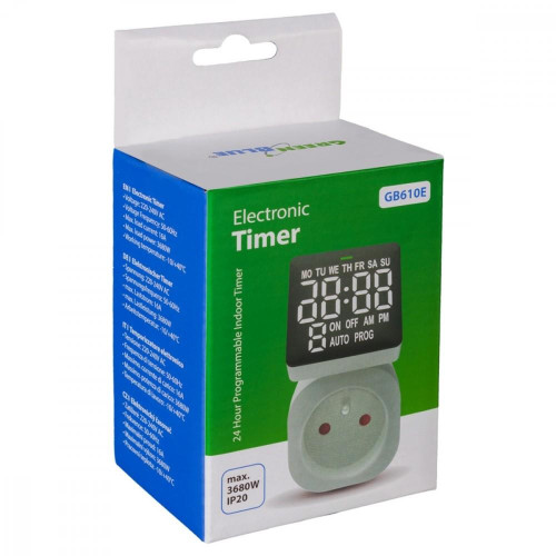 Timer cyfrowy GB610 E GreenBlue IP20 16A-14820248