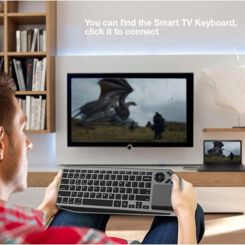 Klawiatura bezprzewodowa BT/RF 2.4GHz touchpad LED-14822917