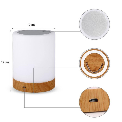 Lampka nocna Techly LED kolorowa bezprzewodowa-14823097
