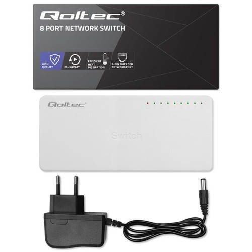 SWITCH przełącznik sieciowy 8 x port RJ45 | 1000Mbps | Fast Ethernet | LAN-14824556