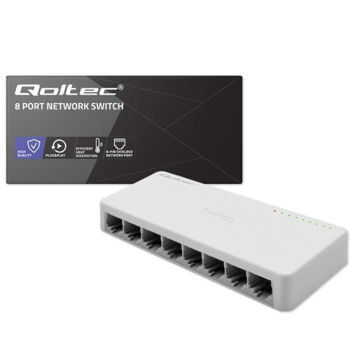 SWITCH przełącznik sieciowy 8 x port RJ45 | 1000Mbps | Fast Ethernet | LAN-14824557