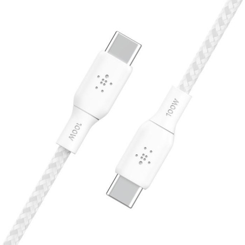 Kabel w oplocie USB-C do USB-C 100W 3m biały-14826014