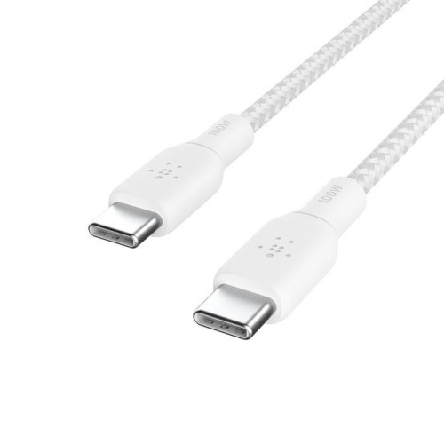 Kabel w oplocie USB-C do USB-C 100W 3m biały-14826015