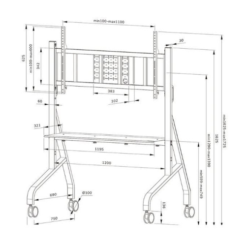 Stojak MOVE Go XL Mobile Floor Stand (fast install, height adj)-14827577