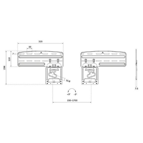 Uchwyt ścienny do telewizora WL30-265BL1 43-85 cali-14827602