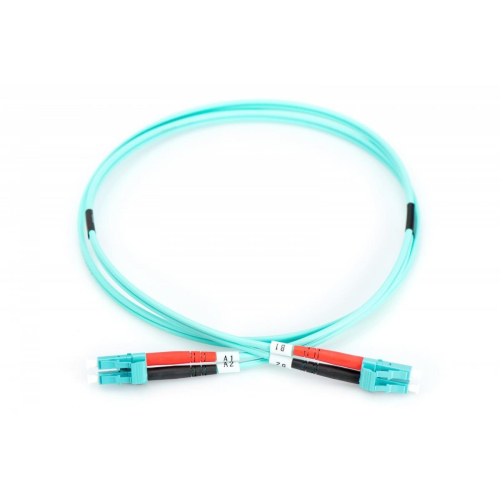 Patch cord światłowodowy FO LC-LC MM 50/125 OM3 duplex LSOH 7m Turkusowy-14827818