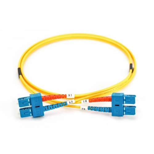 Patch cord światłowodowy FO SC-SC SM 9/125 OS2 duplex LSOH 1m Żółty-14827825