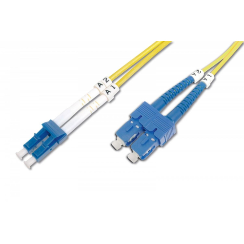 Patch cord światłowodowy FO LC-SC SM 9/125 OS2 duplex LSOH 3m Żółty