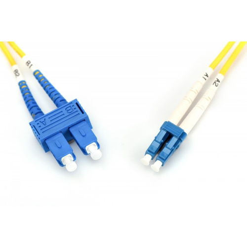 Patch cord światłowodowy FO LC-SC SM 9/125 OS2 duplex LSOH 10m Żółty-14827856