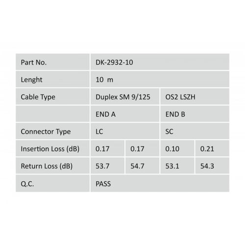 Patch cord światłowodowy FO LC-SC SM 9/125 OS2 duplex LSOH 10m Żółty-14827857
