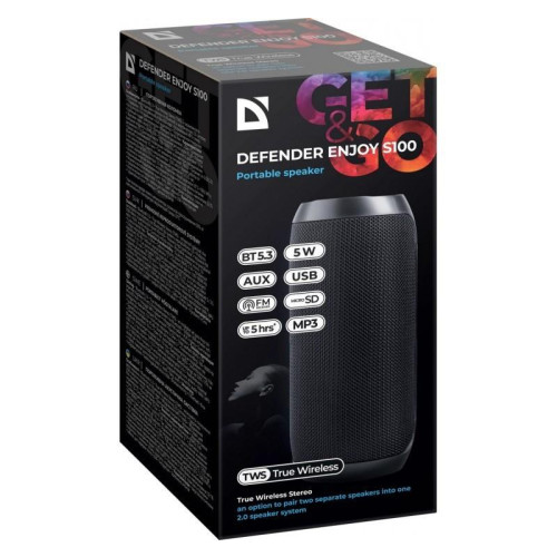 Głośnik Bluetooth ENJOY S100 Czarny-14829712