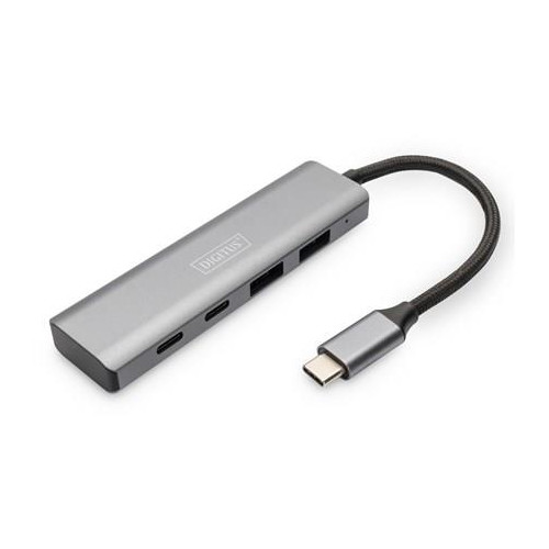 Digitus Koncentrator USB-C 4-portowy, 2 x USB A i 2 x USB-C