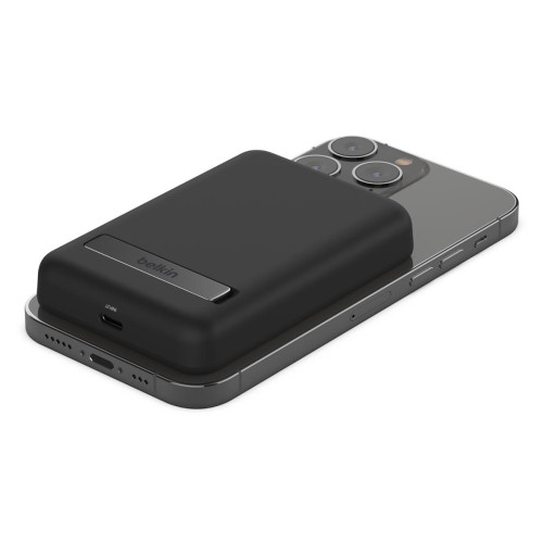 Powerbank bezprzewodowy Belkin BoostCharge Magnetic Wireless Power Bank 5K + Stand MagSafe Compatible 5000mAh 7,5W Black