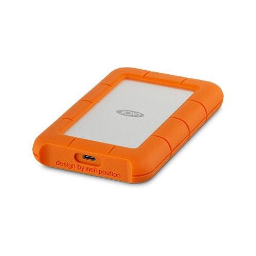 LaCie Rugged USB-C zewnętrzny dysk twarde 4 TB 5400 RPM 2.5" USB Type-C 3.2 Gen 1 (3.1 Gen 1) Pomarańczowy, Srebrny