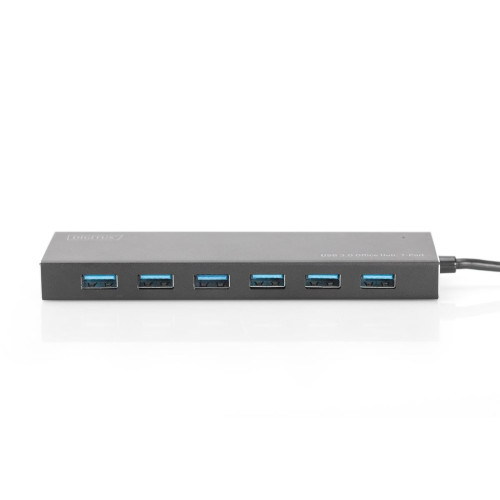 DIGITUS HUB USB 3.0/KONCENTRATOR 7XUSB 3.0 SUPERSPEED, AKTYWNY, ALUMINIUM DA-70241-1-14946430