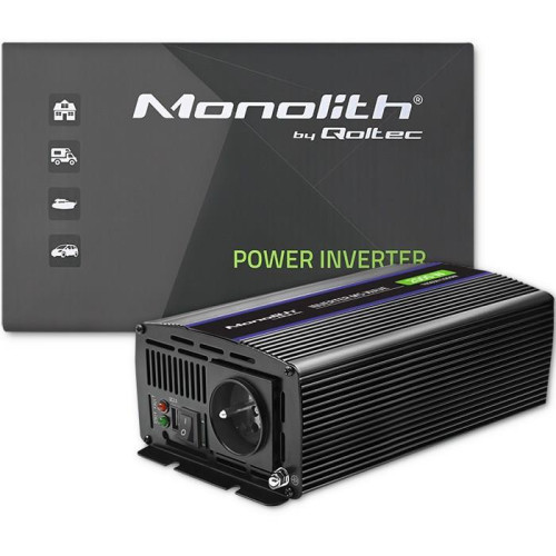 Qoltec Przetwornica napięcia Monolith 2000 MS Wave | 12V na 230V | 1000/2000W | USB-14997432