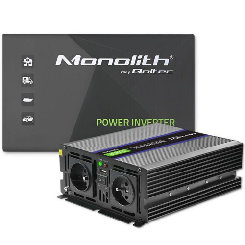 Qoltec Przetwornica napięcia Monolith 3000 MS Wave | 12V na 230V | 1500/3000W | USB-14997463