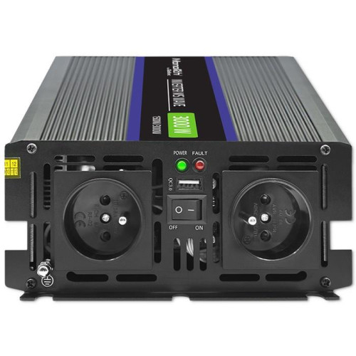 Qoltec Przetwornica napięcia Monolith 3000 MS Wave | 12V na 230V | 1500/3000W | USB-14997467