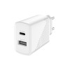Ładowarka sieciowa USB Quick Charge Power Delivery 3.0 18W +1m kabel USB typ C, LA-05 C-15032257