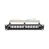 Patch Panel 12 Port 1U 10 cali FTP z organizatorem do modułów keystone czarny-15042732