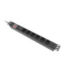 Listwa zasilająca rack PDU 19 cali 1U 16A 5xschuko 2m czarna-15042747