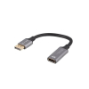 Adapter Displayport(M)- HDMI(F)8K na kablu 20cm srebrny