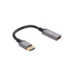 Adapter Displayport(M)- HDMI(F)8K na kablu 20cm srebrny-15042824