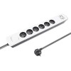 QOLTEC LISTWA ZASILAJĄCA ANTYPRZEPIĘCIOWA | 6 GNIAZD | 2 X USB | 1.8M | BIAŁO-SZARA-15052522