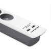 QOLTEC LISTWA ZASILAJĄCA ANTYPRZEPIĘCIOWA | 6 GNIAZD | 2 X USB | 1.8M | BIAŁO-SZARA-15052526