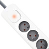 QOLTEC LISTWA ZASILAJĄCA ANTYPRZEPIĘCIOWA | 6 GNIAZD | 2 X USB | 1.8M | BIAŁO-SZARA-15052530