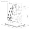 Uchwyt do monitora dotykowego MC-989 max 8kg VESA 75x75/100x100, 17-32 cale wolnostojący z podstawą-15066989