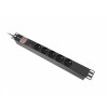 Listwa zasilająca rack PDU 19 cali 1U 16A 5x230V 2m czarna C14