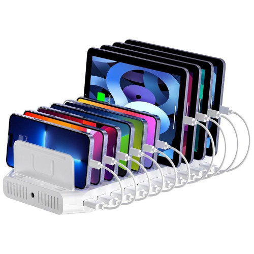 UNITEK STACJA ŁADUJĄCA 10X USB 2.4A 60W BIAŁA-15011968
