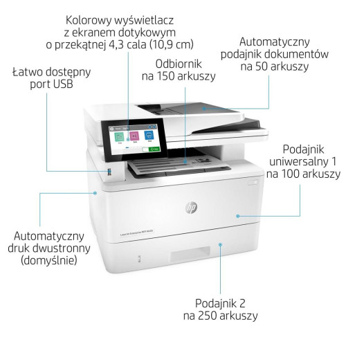 Urządzenie wielofunkcyjne HP LaserJet Enterprise MFP M430f 3PZ55A-15020797